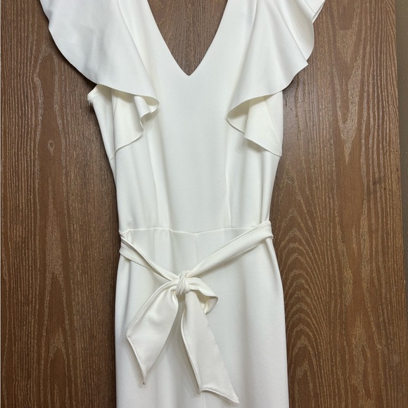 Classy Cream Jumpsuit Pantsuit Large - Picture 9 of 10